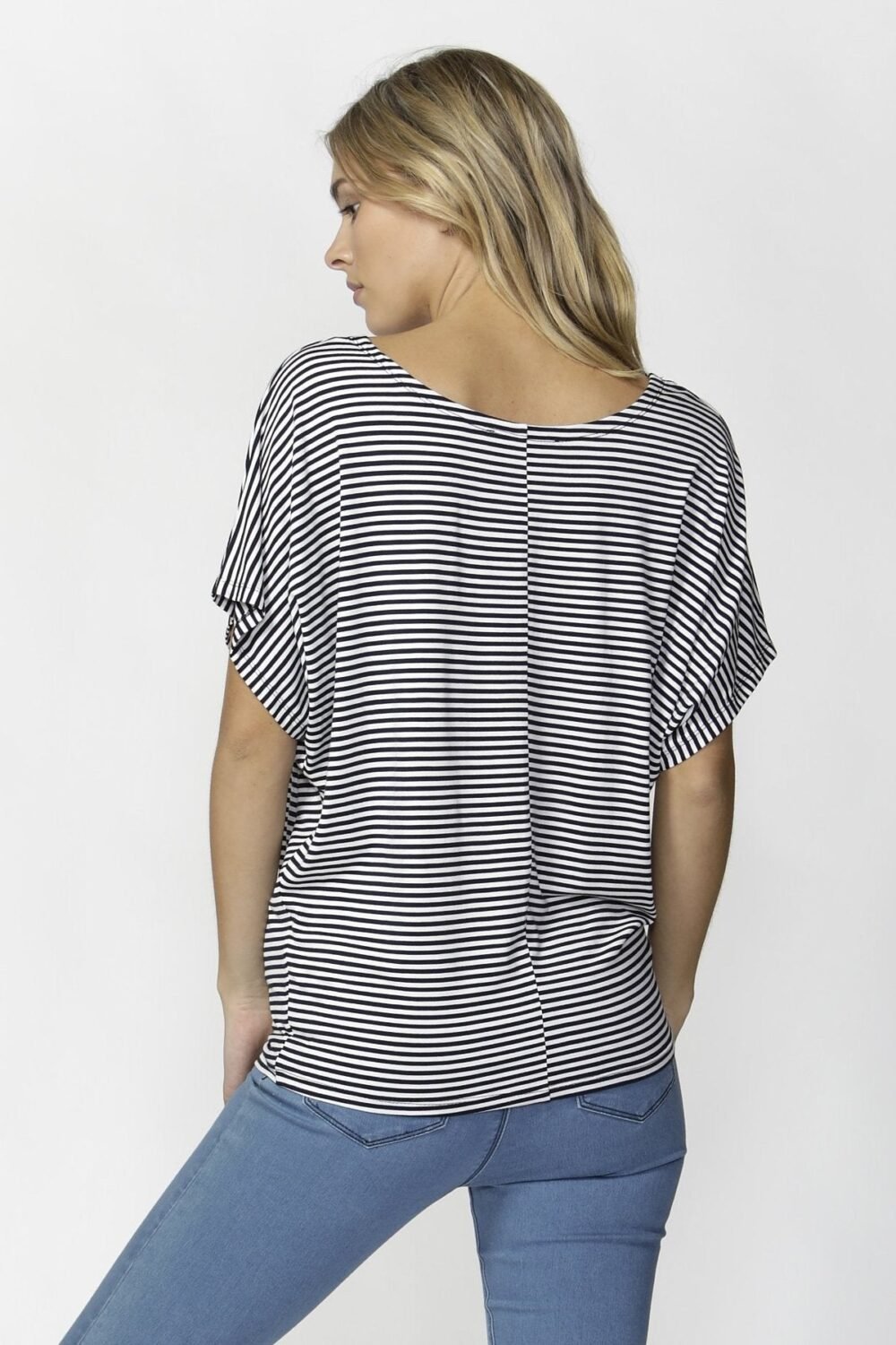 Maui Tee by Betty Basics - Navy/White Stripe - Image 3