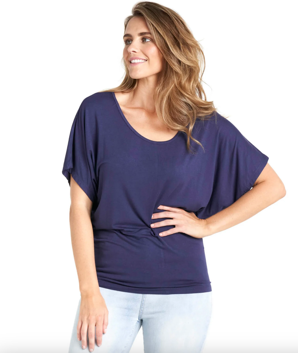 Maui Tee by Betty Basics - Navy