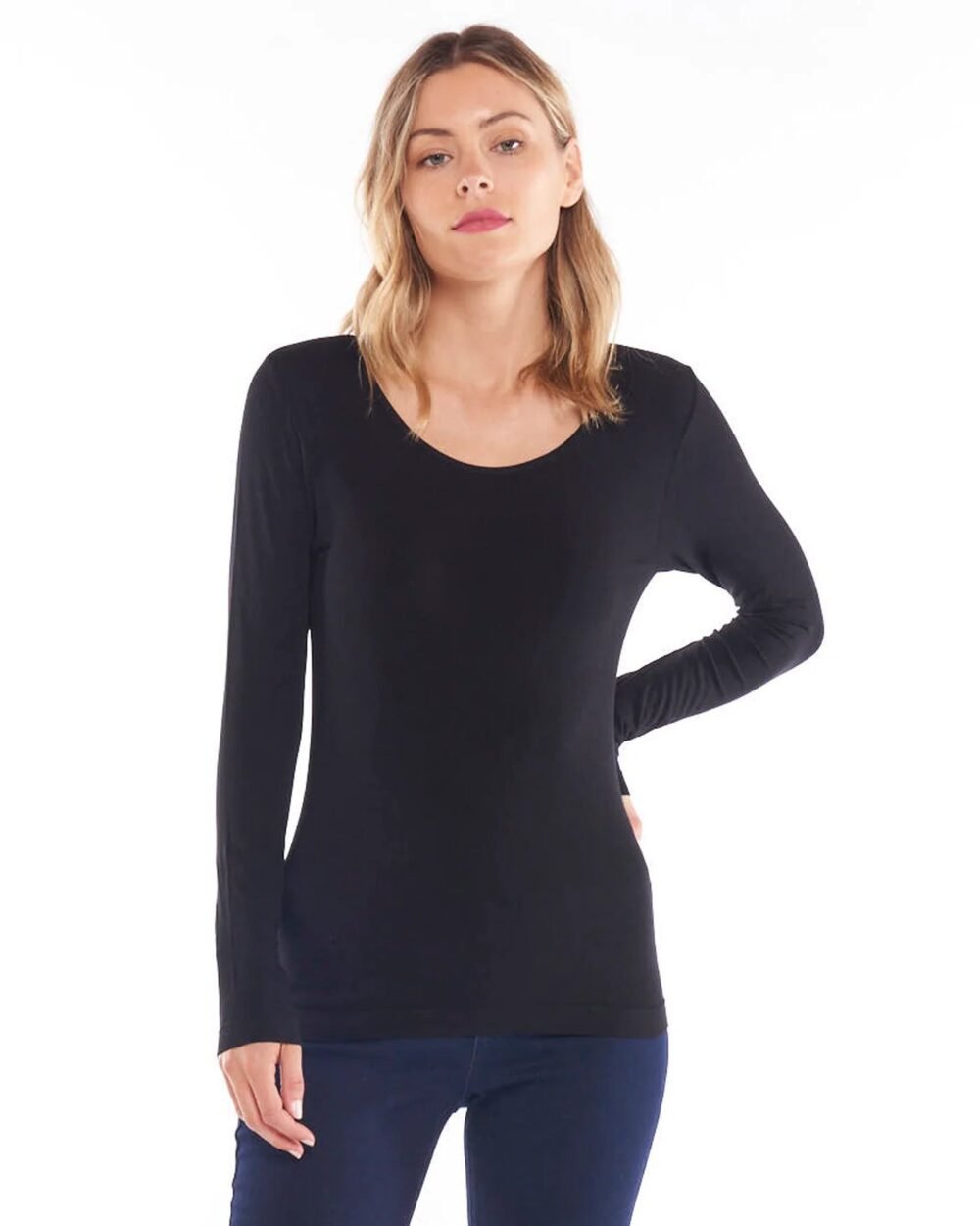 Kelli Long Sleeve Top - Black - Image 3